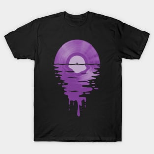 Cool Music Vinyl Retro Purple T-Shirt